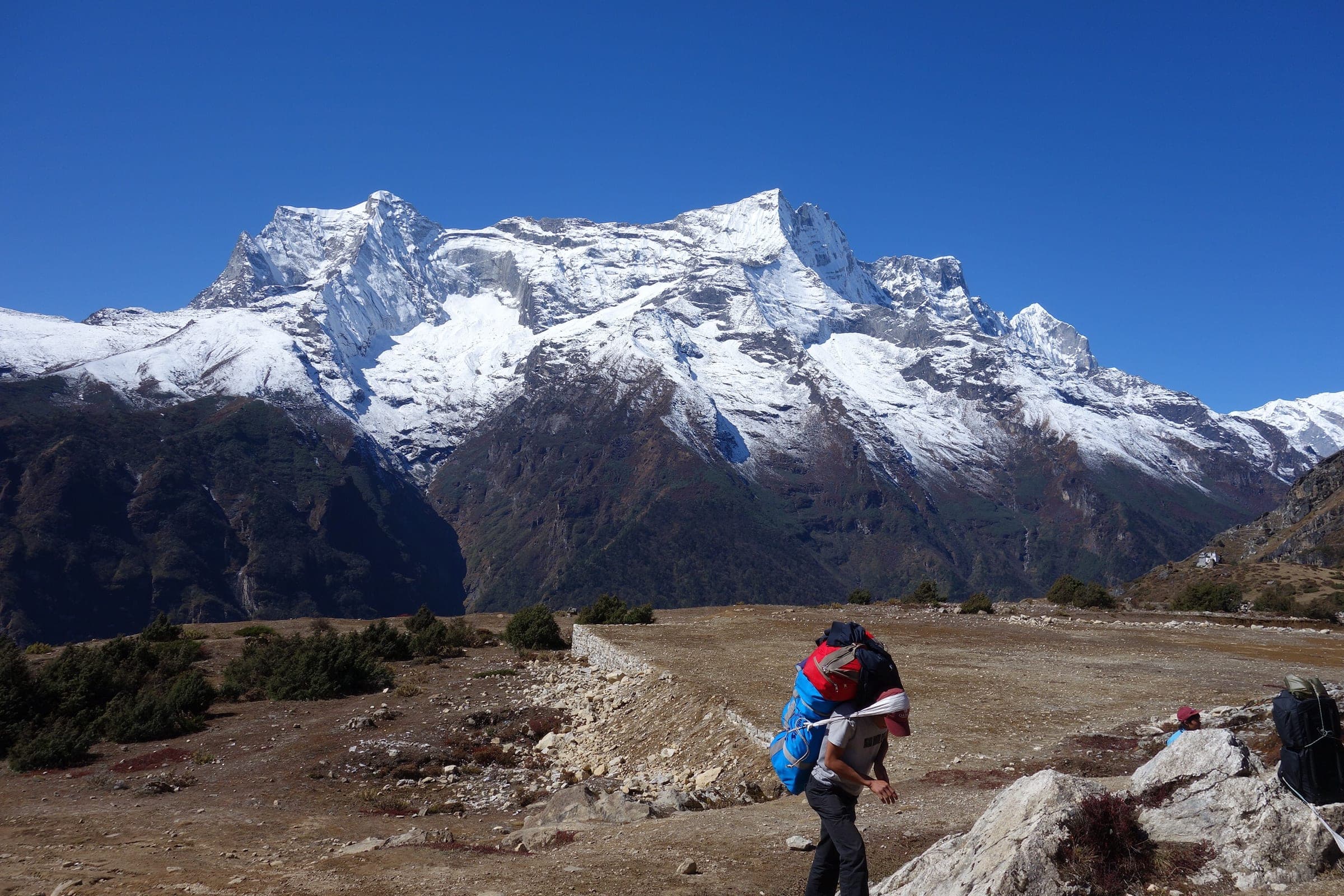 Porter on a Himalayan trail, Nepal